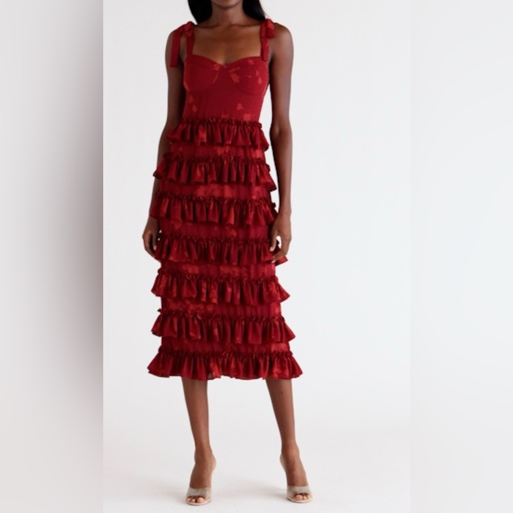 Wayf Masie ruffle Dress size Small